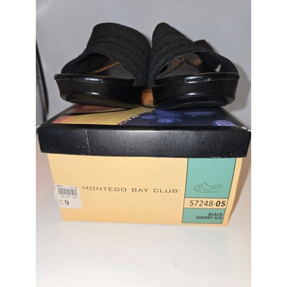 Montego Bay Club Black Sherry Mules size 9M NIB - Picture 9 of 9